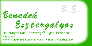 benedek esztergalyos business card